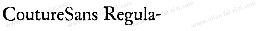 CoutureSans Regula字体转换